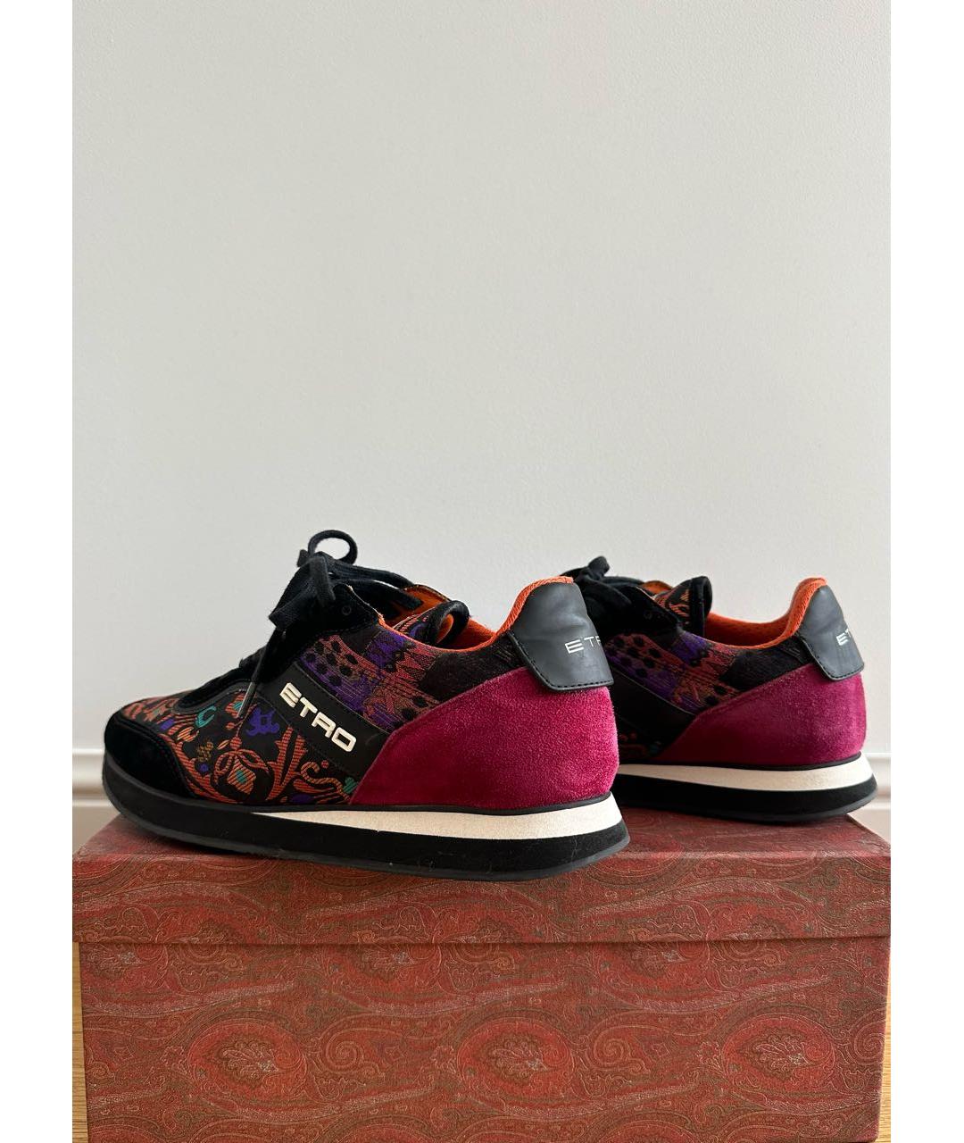 ETRO Черные кожаные кроссовки, фото 3