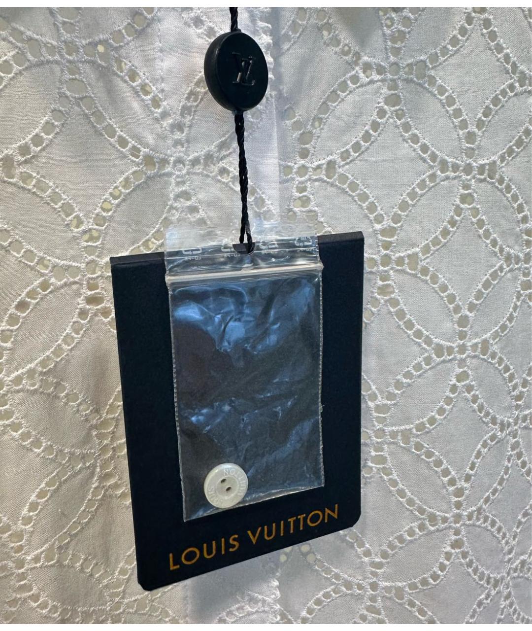 LOUIS VUITTON Белое хлопковое коктейльное платье, фото 5