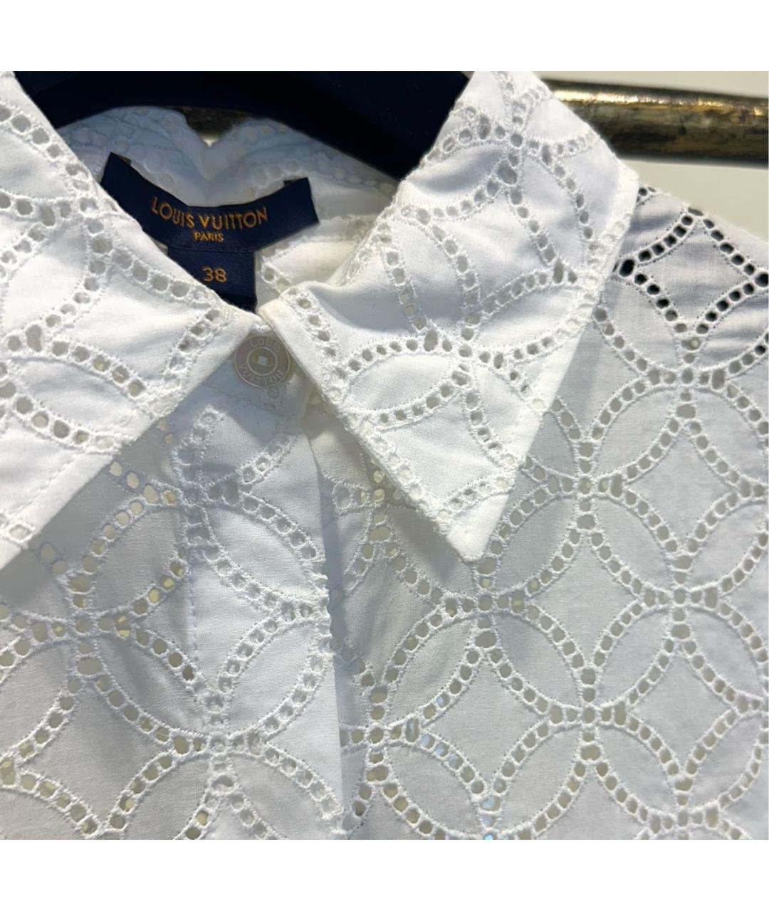 LOUIS VUITTON Белое хлопковое коктейльное платье, фото 4