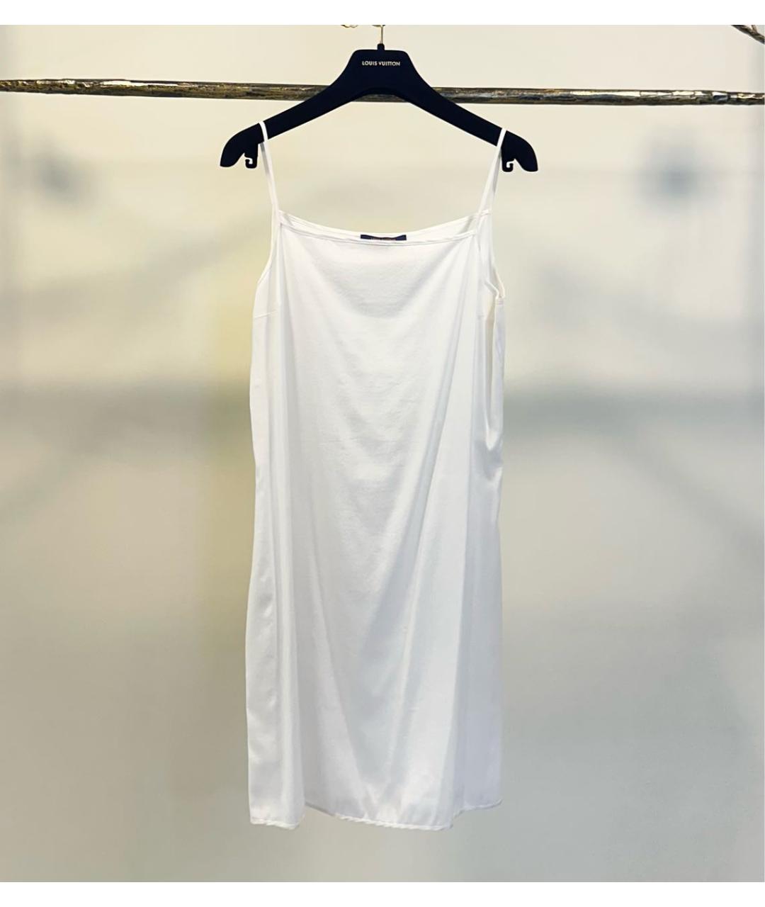 LOUIS VUITTON Белое хлопковое коктейльное платье, фото 6