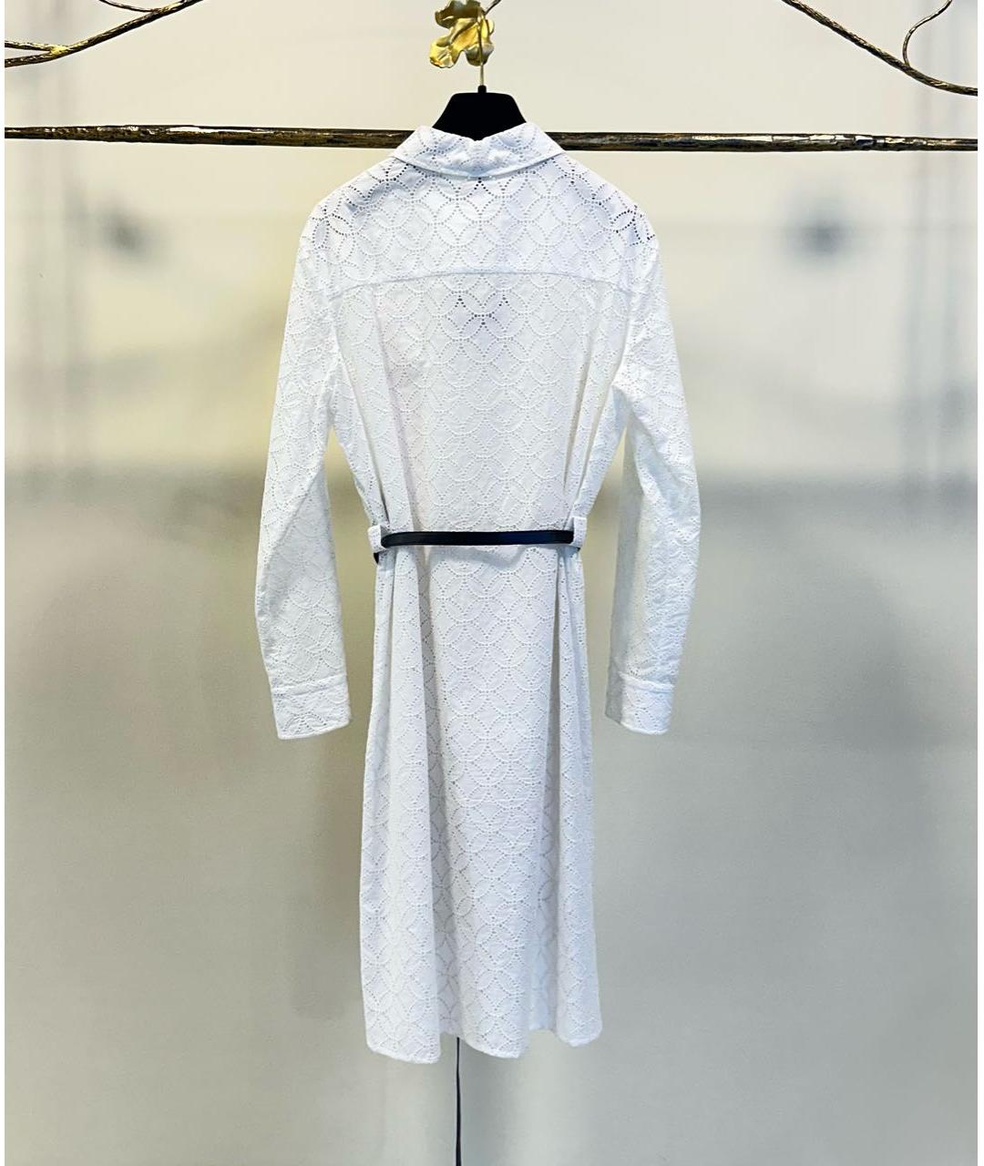 LOUIS VUITTON Белое хлопковое коктейльное платье, фото 3