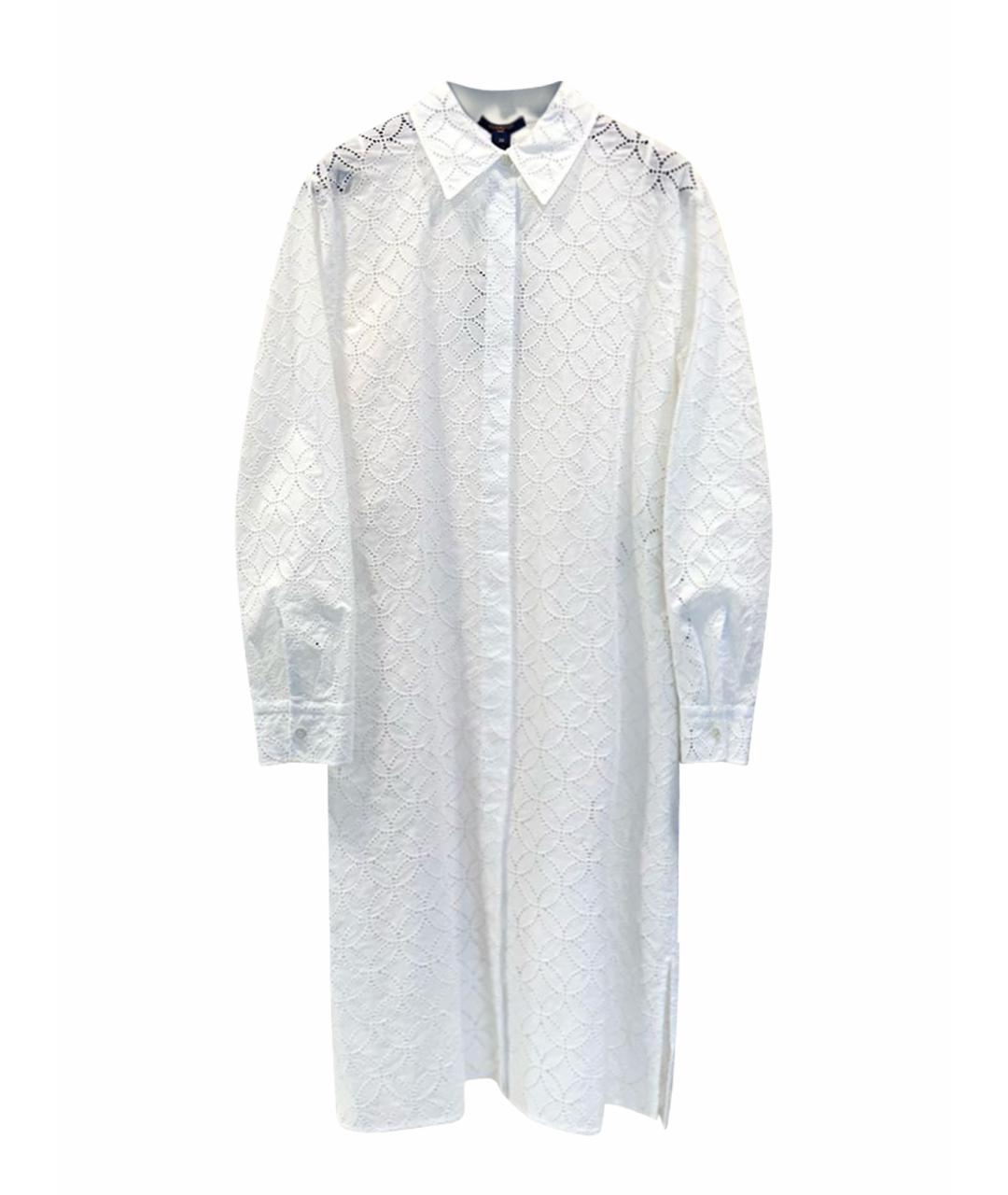 LOUIS VUITTON Белое хлопковое коктейльное платье, фото 1