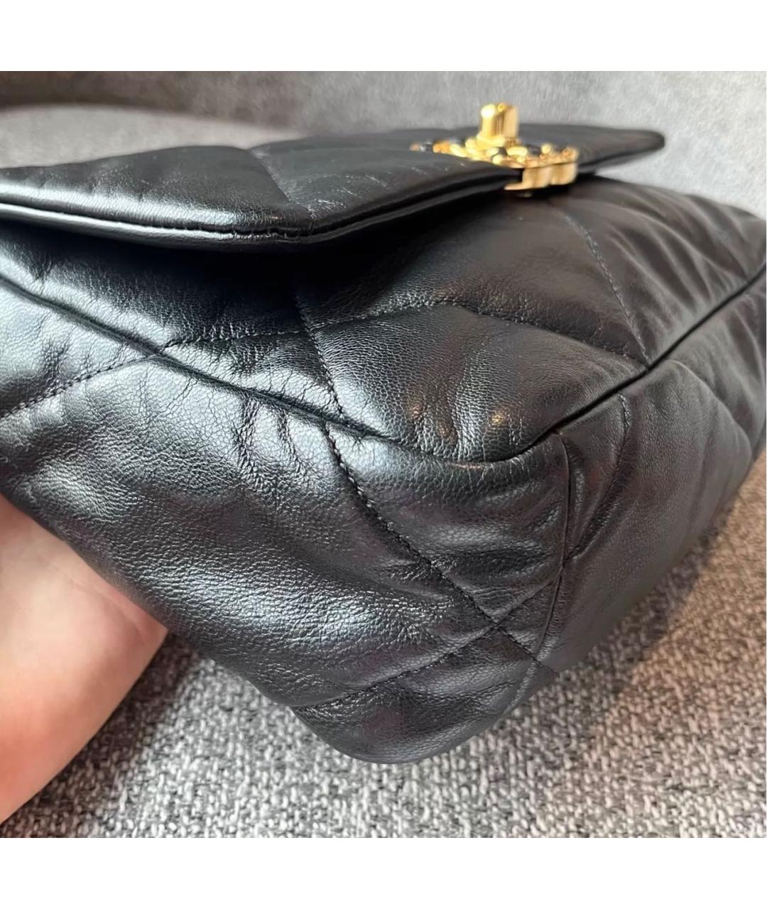 CHANEL Черная кожаная сумка тоут, фото 5