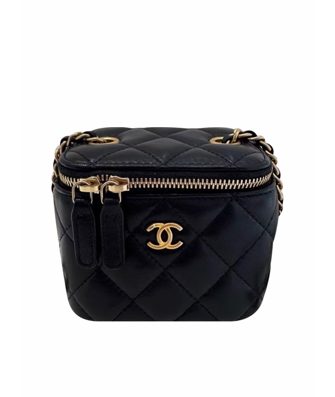 CHANEL Черная кожаная сумка через плечо, фото 1