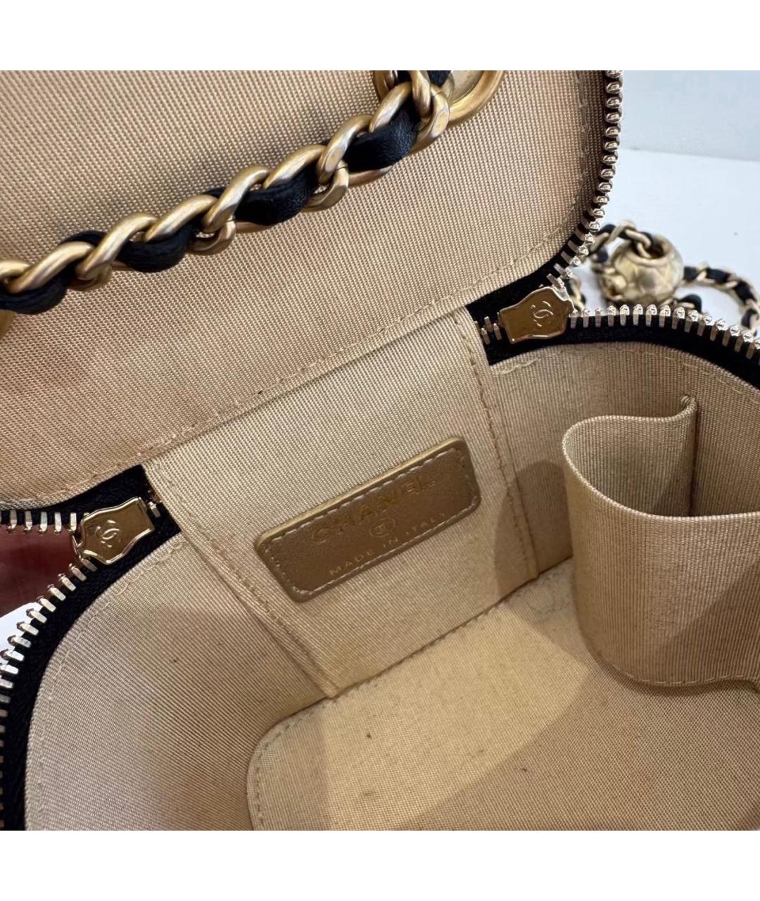 CHANEL Черная кожаная сумка через плечо, фото 7