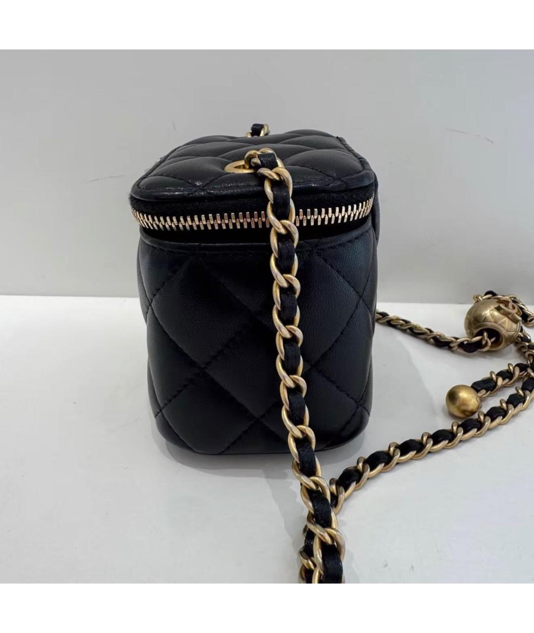 CHANEL Черная кожаная сумка через плечо, фото 3