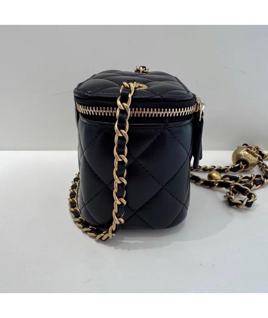 CHANEL Черная кожаная сумка через плечо, фото 4