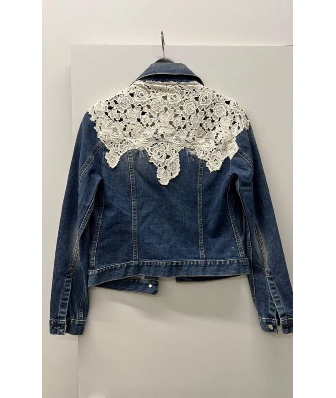 PINKO Синие хлопковые джинсы слим, фото 4