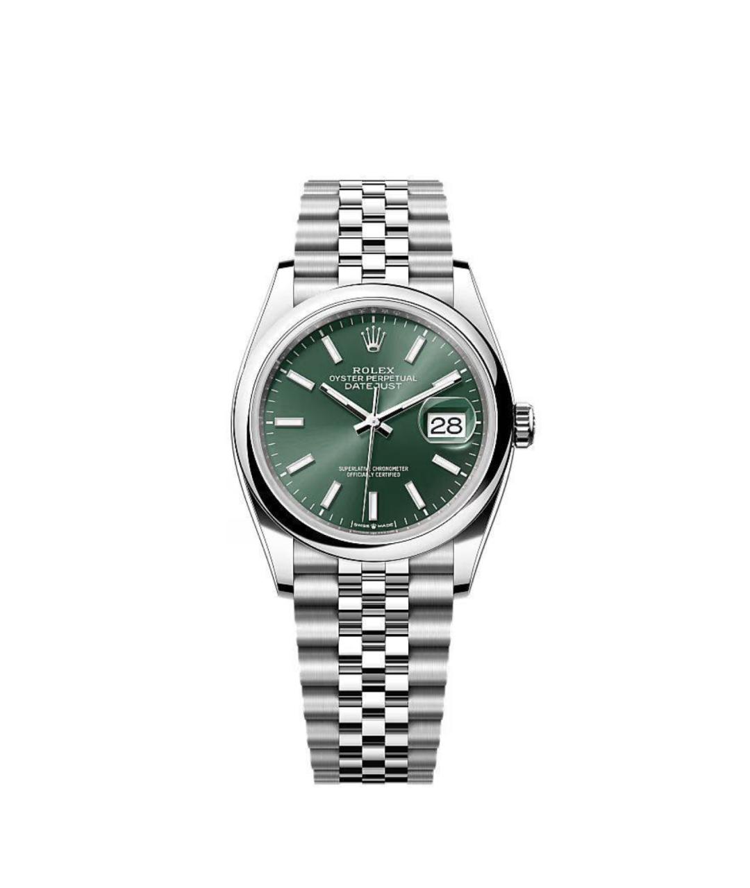 ROLEX Зеленые металлические часы, фото 3