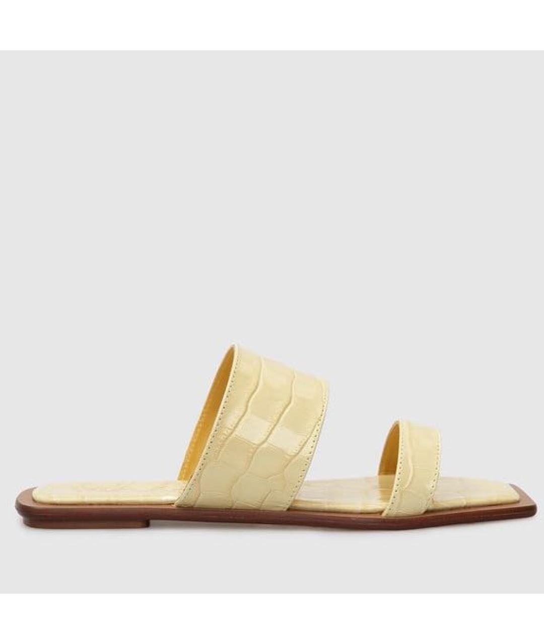 MAX&CO Желтые кожаные мюли, фото 8