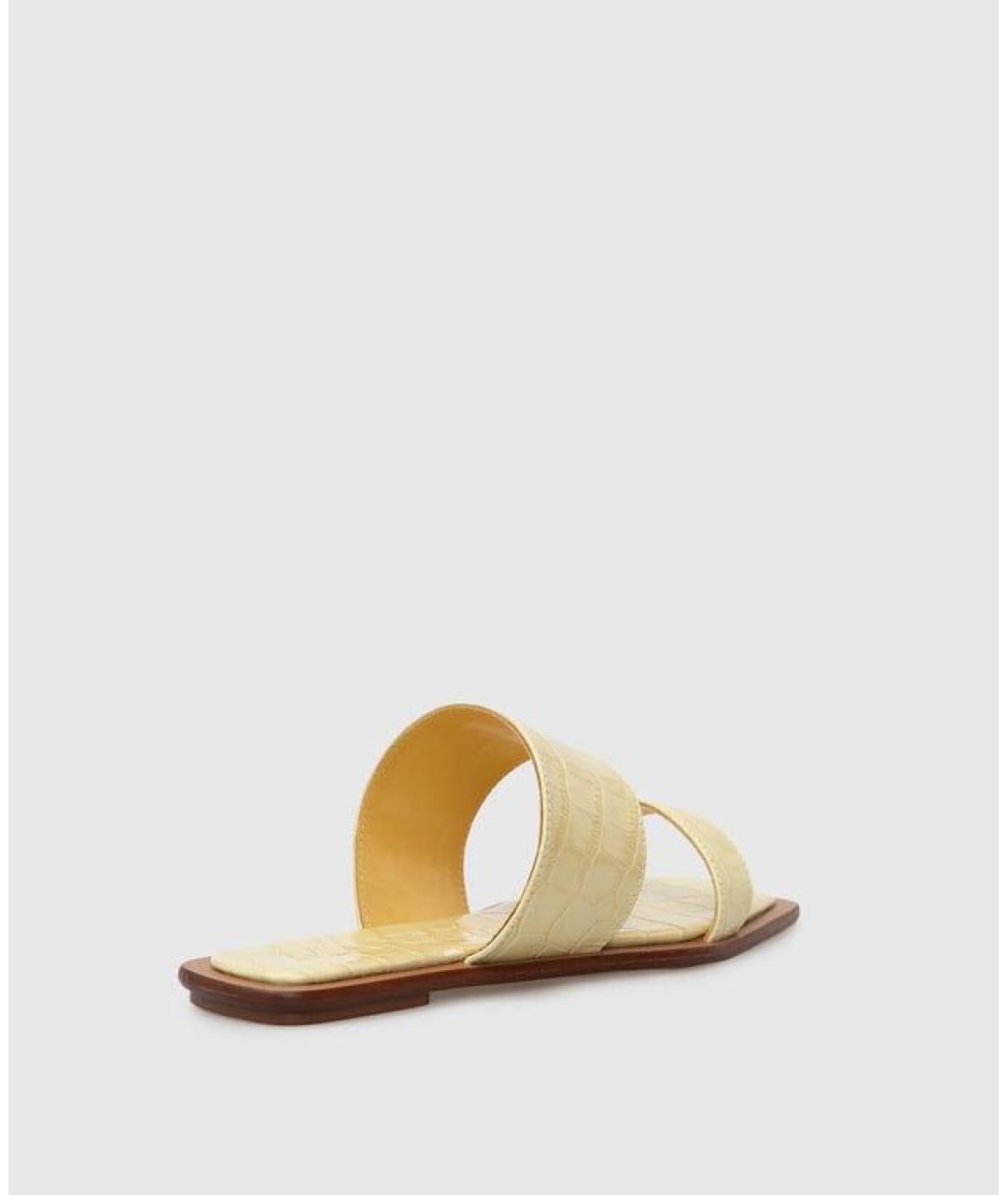 MAX&CO Желтые кожаные мюли, фото 3