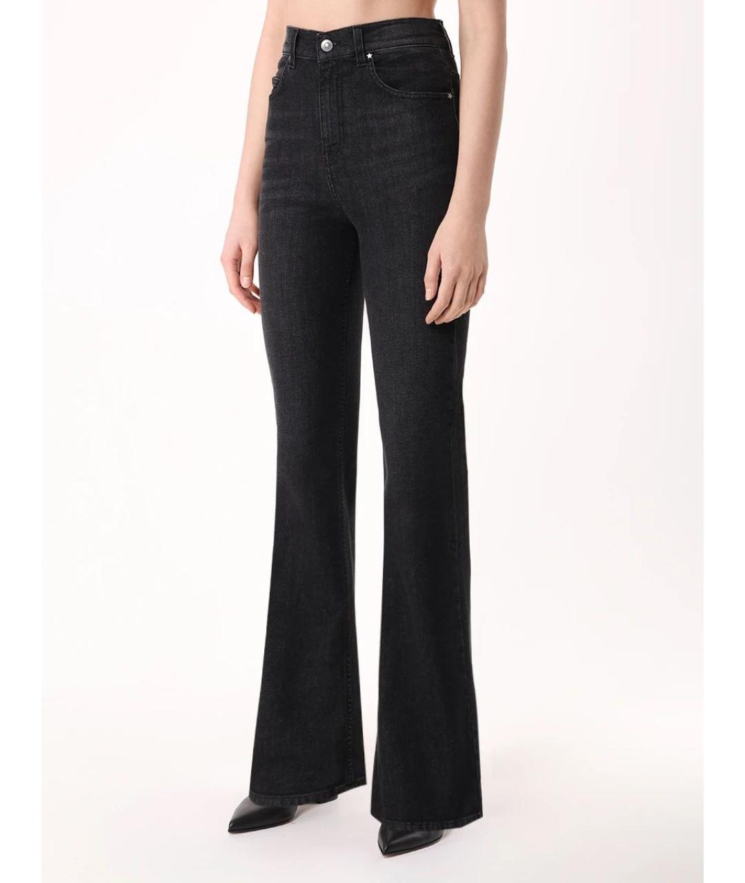 LORENA ANTONIAZZI Антрацитовые хлопко-эластановые прямые джинсы, фото 3