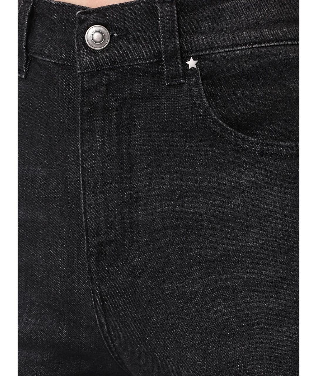 LORENA ANTONIAZZI Антрацитовые хлопко-эластановые прямые джинсы, фото 4