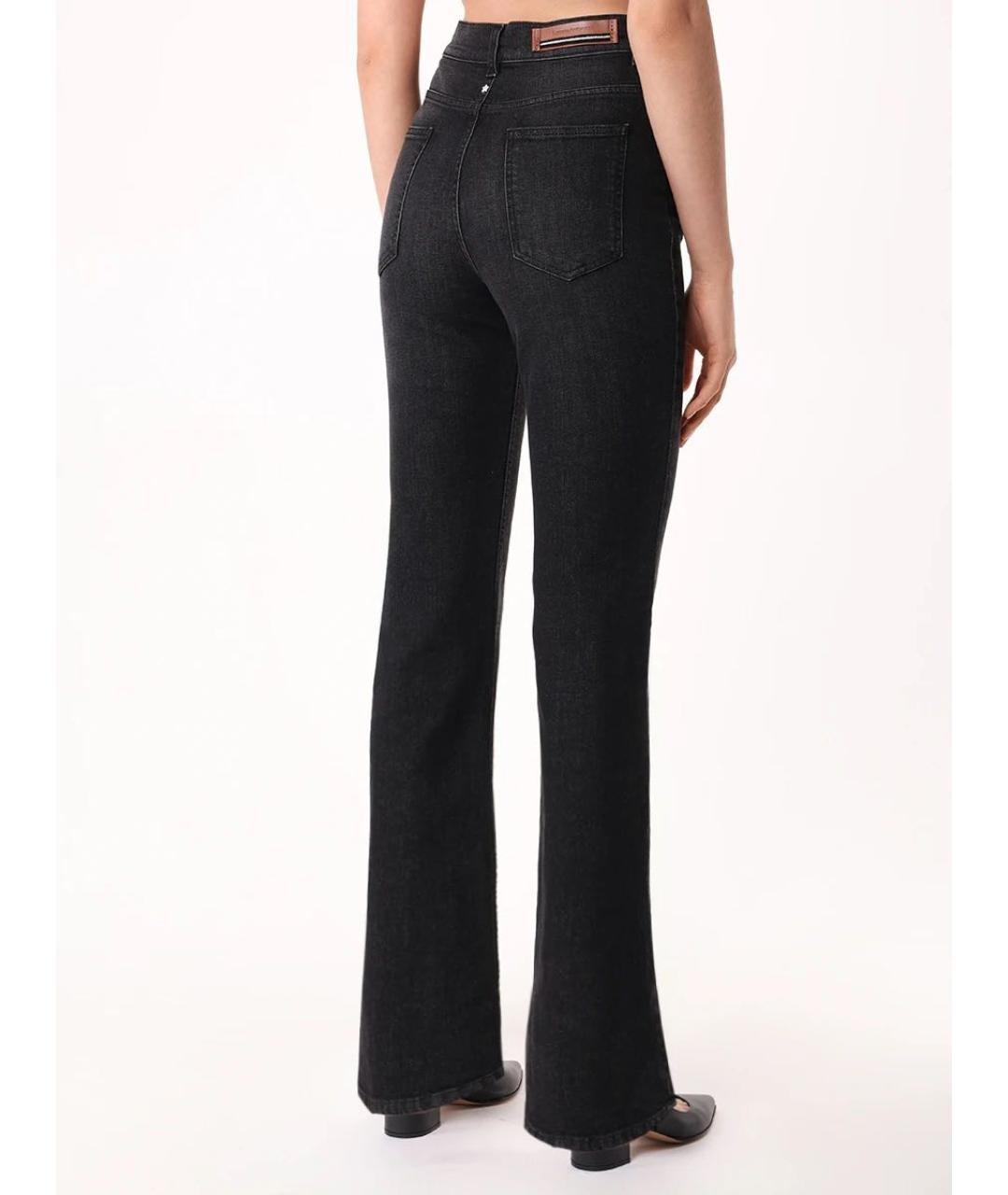 LORENA ANTONIAZZI Антрацитовые хлопко-эластановые прямые джинсы, фото 2