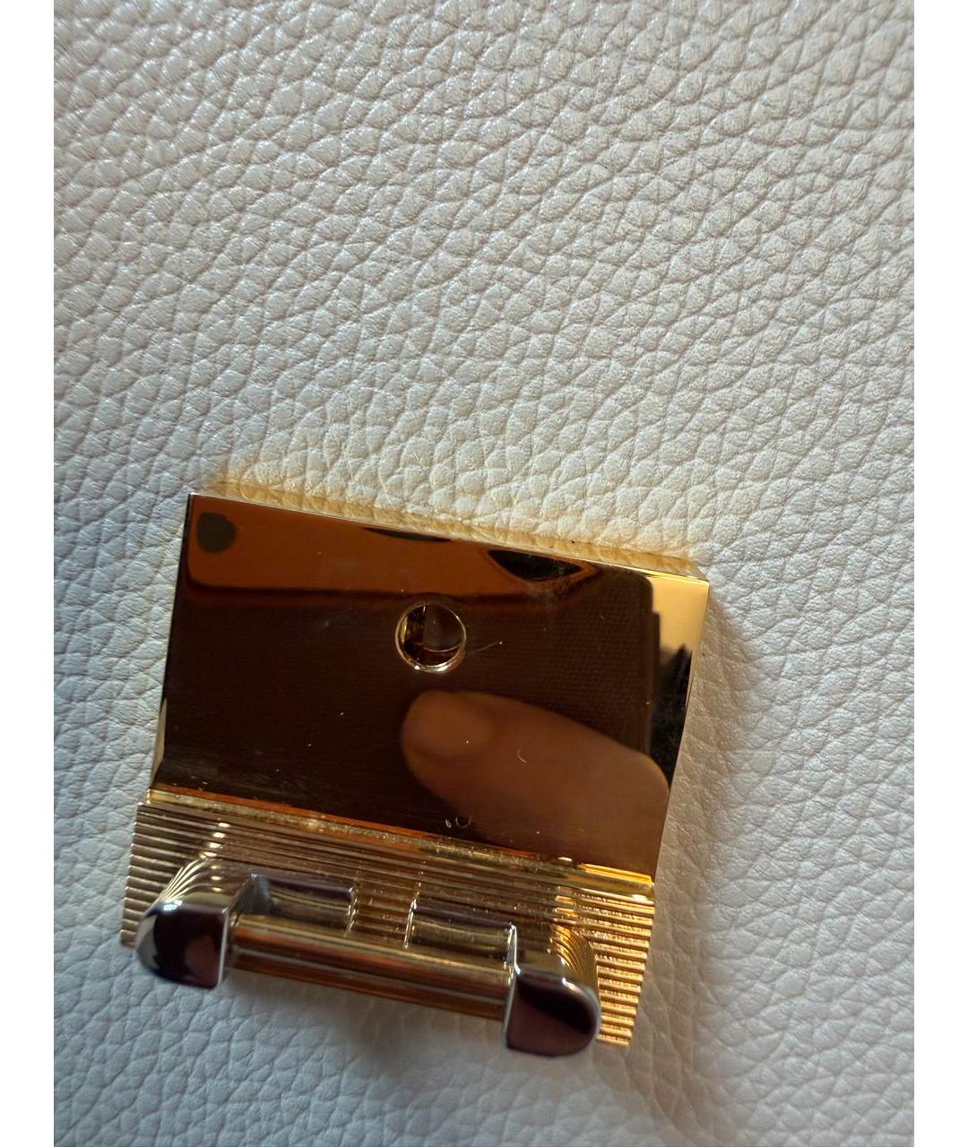 GUCCI Белая кожаная сумка через плечо, фото 7