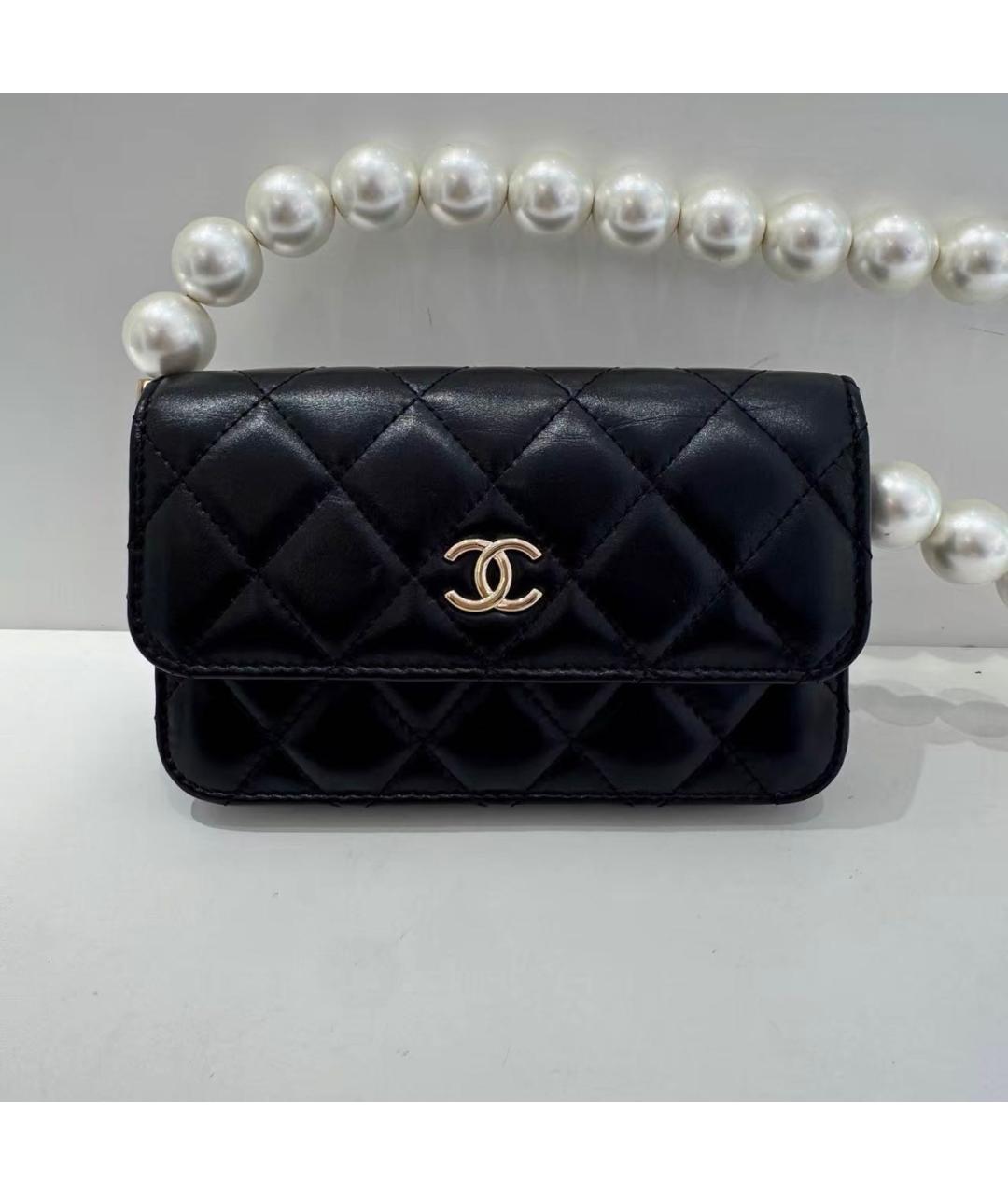 CHANEL Черная кожаная сумка через плечо, фото 8