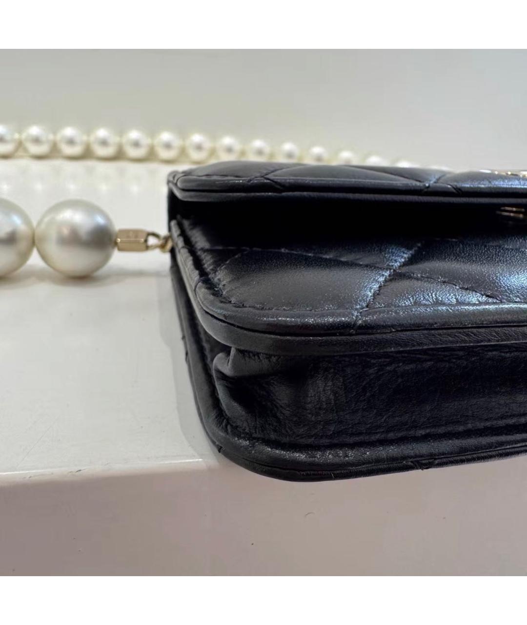 CHANEL Черная кожаная сумка через плечо, фото 6