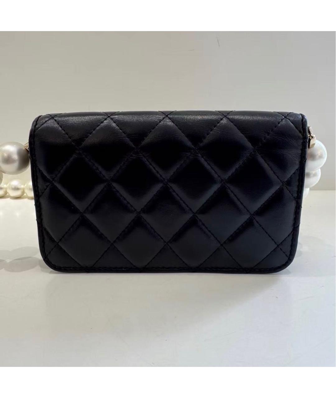 CHANEL Черная кожаная сумка через плечо, фото 2