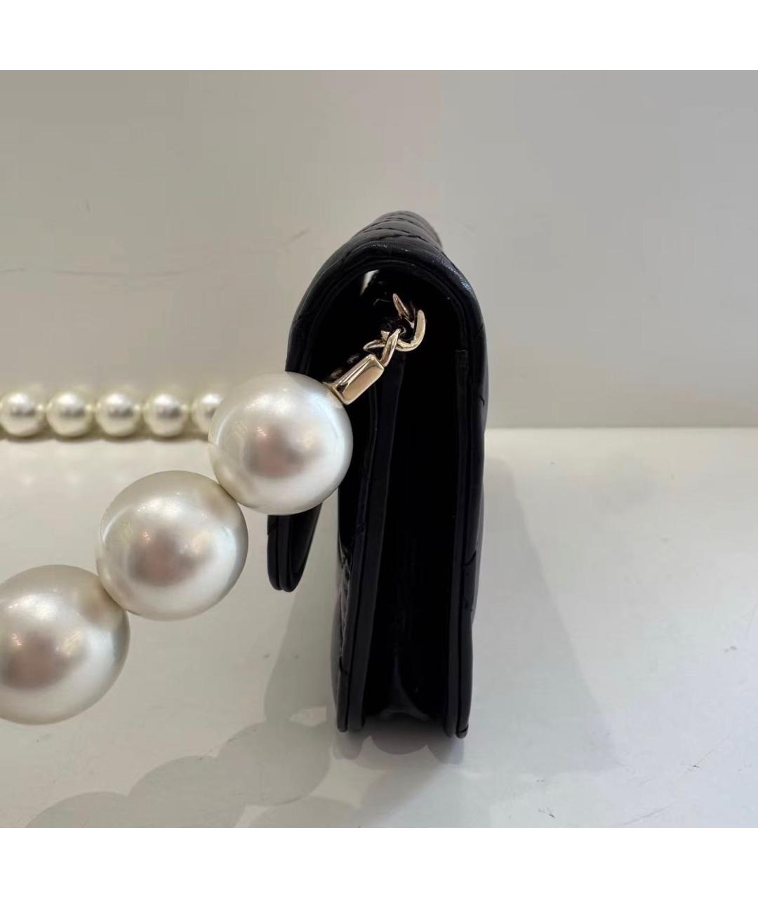 CHANEL Черная кожаная сумка через плечо, фото 3