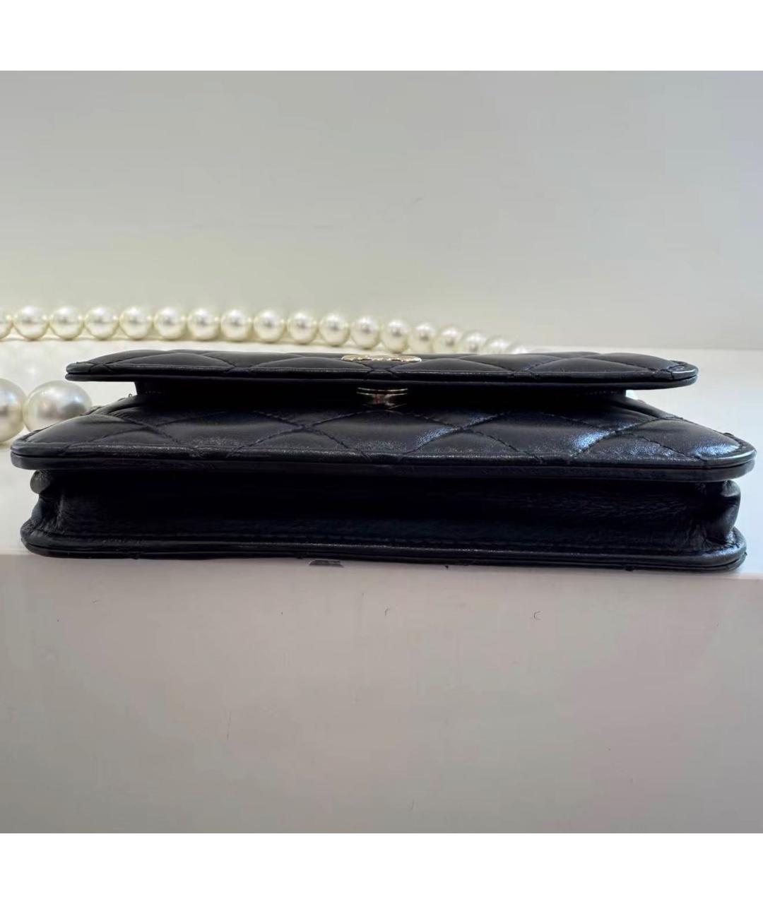 CHANEL Черная кожаная сумка через плечо, фото 5
