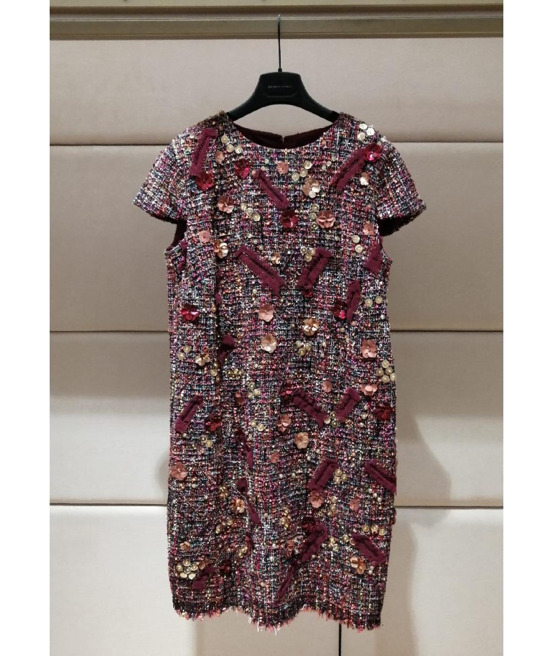 ELISABETTA FRANCHI Бордовое повседневное платье, фото 3