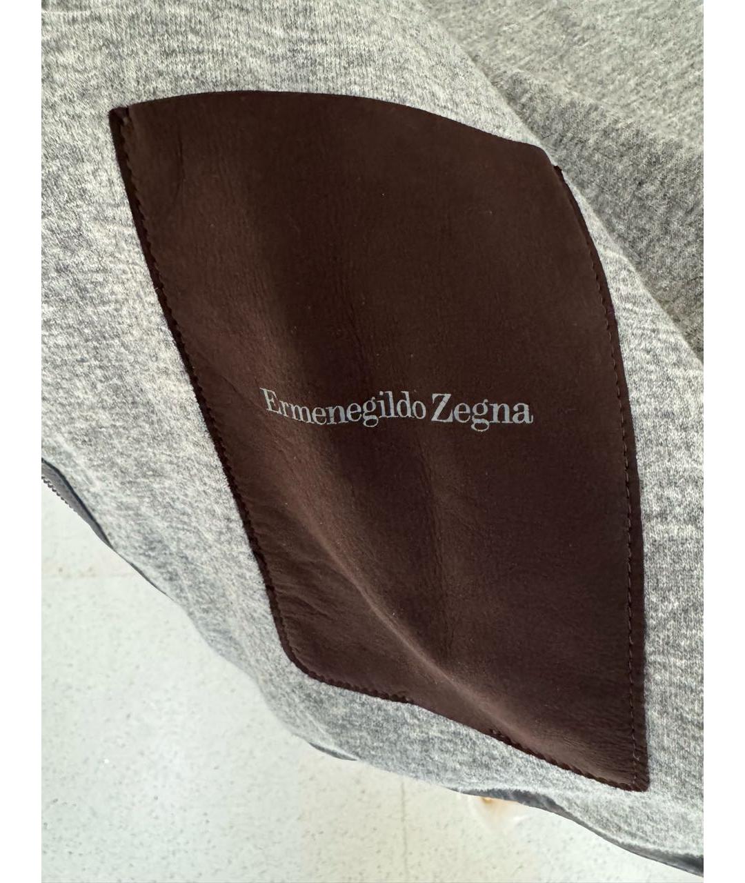 ZEGNA Антрацитовая кожаная куртка, фото 6