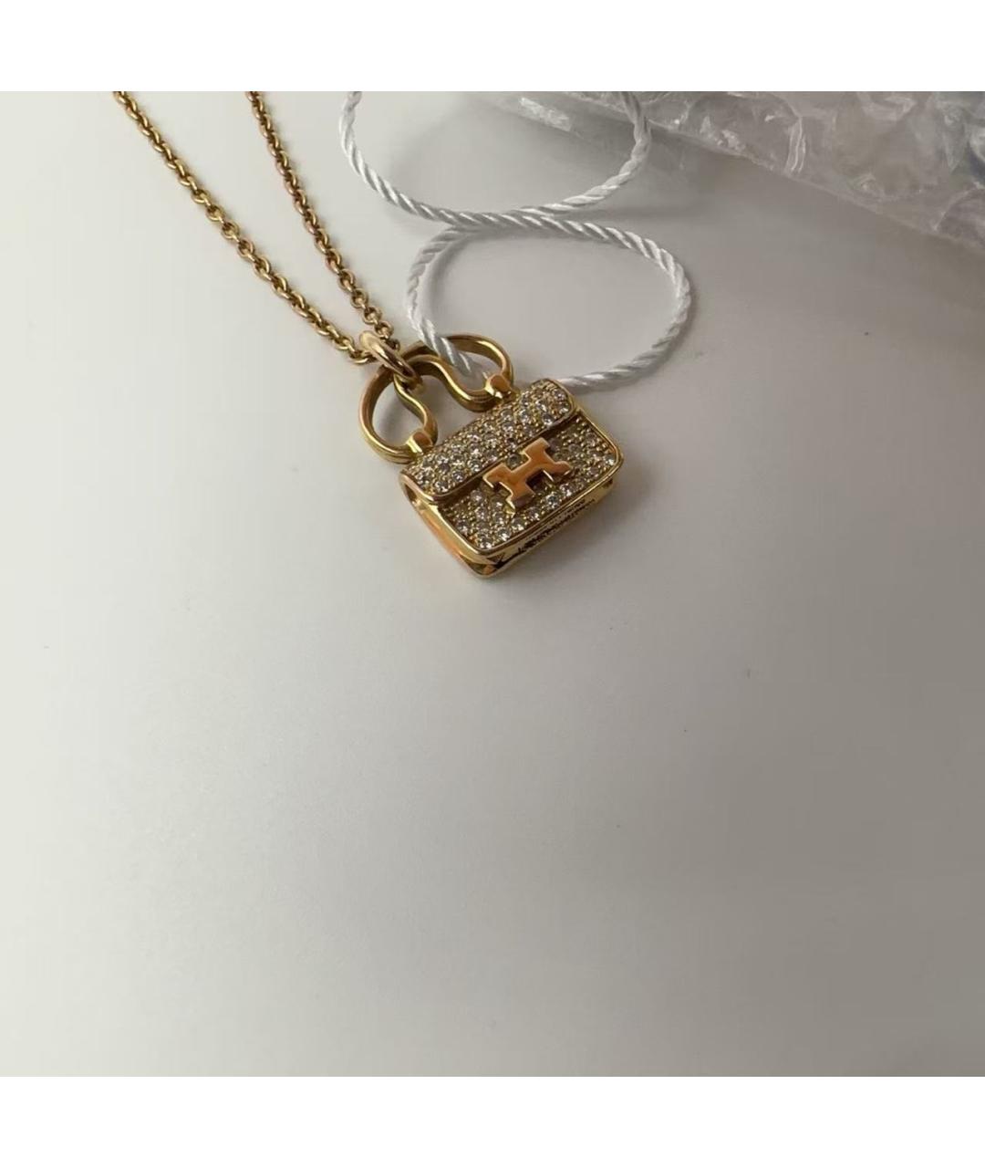 HERMES Золотое колье, фото 2