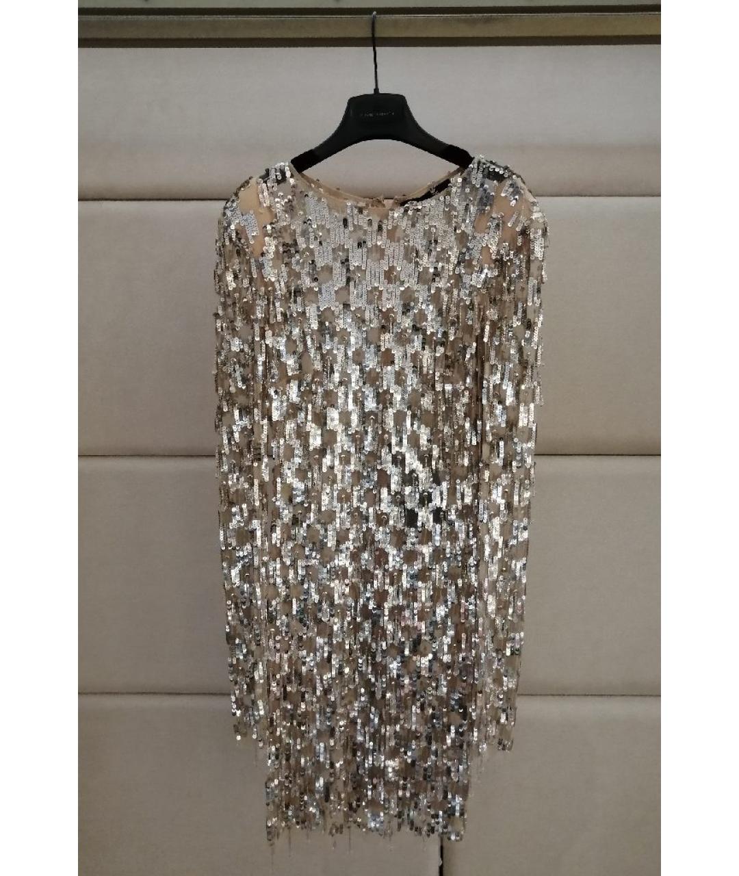 ELISABETTA FRANCHI Бежевое вечернее платье, фото 3