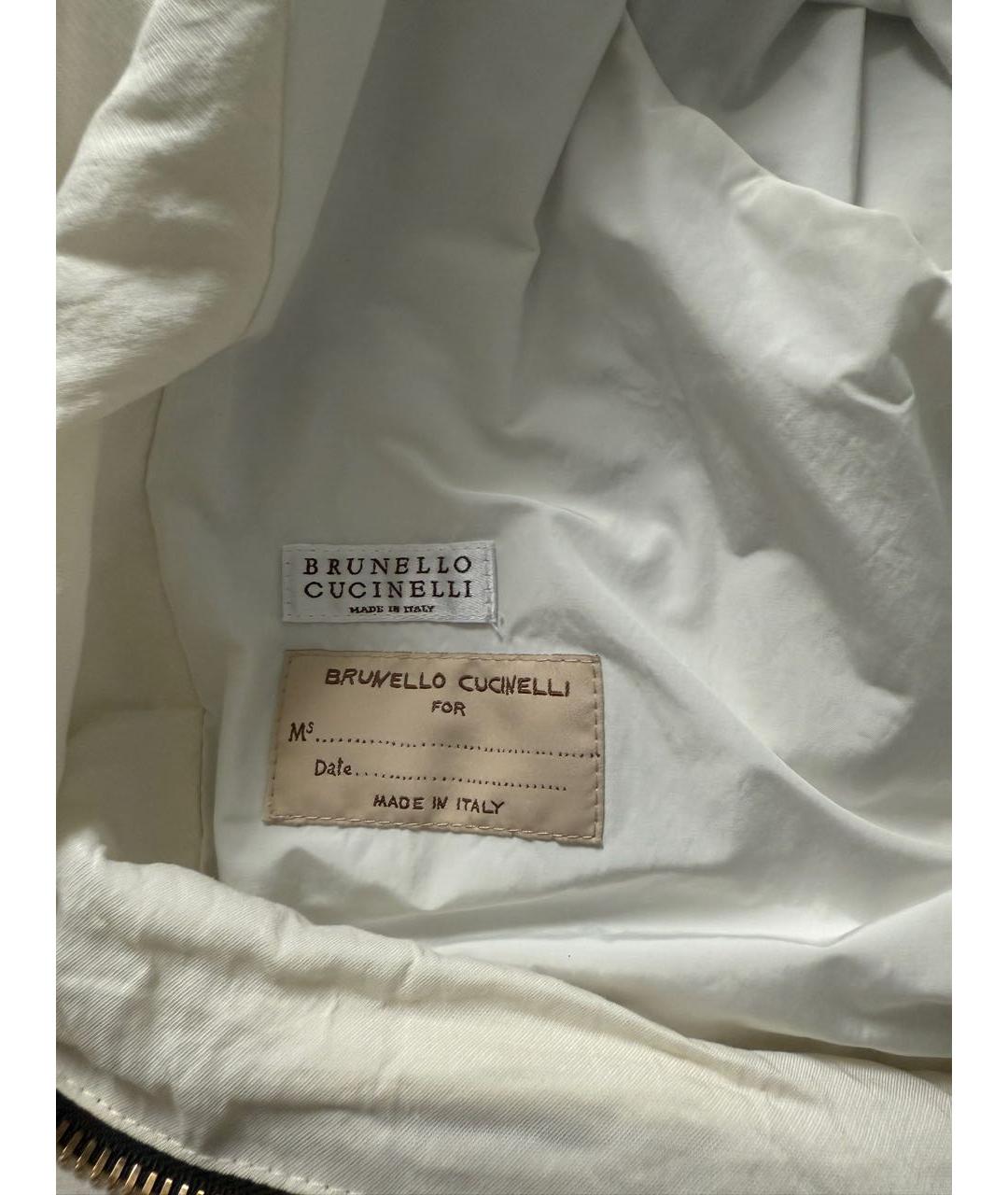 BRUNELLO CUCINELLI Белая полиэстеровая куртка, фото 7