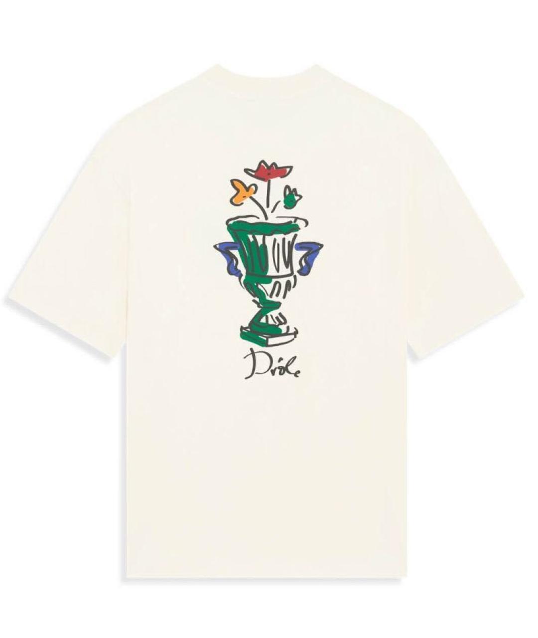 Drole de Monsieur Бежевая хлопковая футболка, фото 2