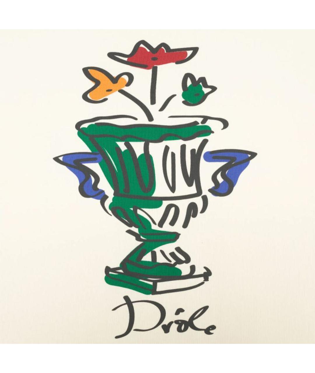 Drole de Monsieur Бежевая хлопковая футболка, фото 3