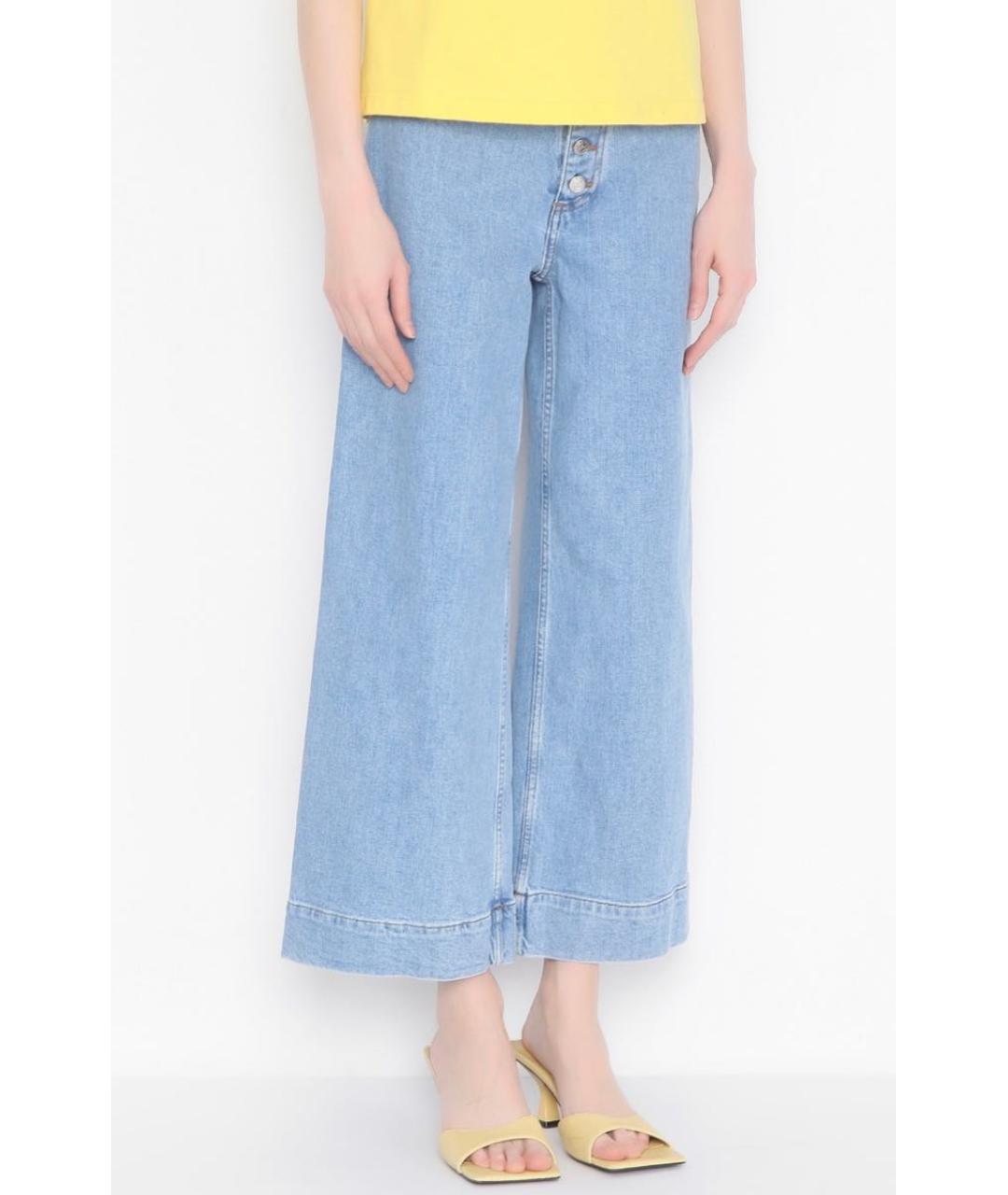 ETRO Голубые хлопковые джинсы клеш, фото 2