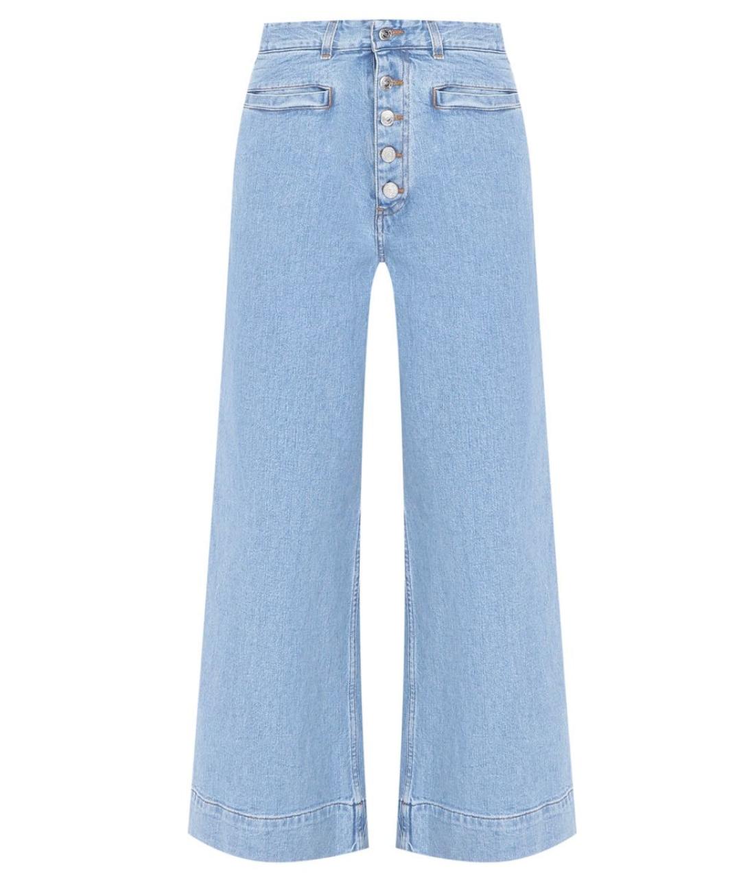 ETRO Голубые хлопковые джинсы клеш, фото 1