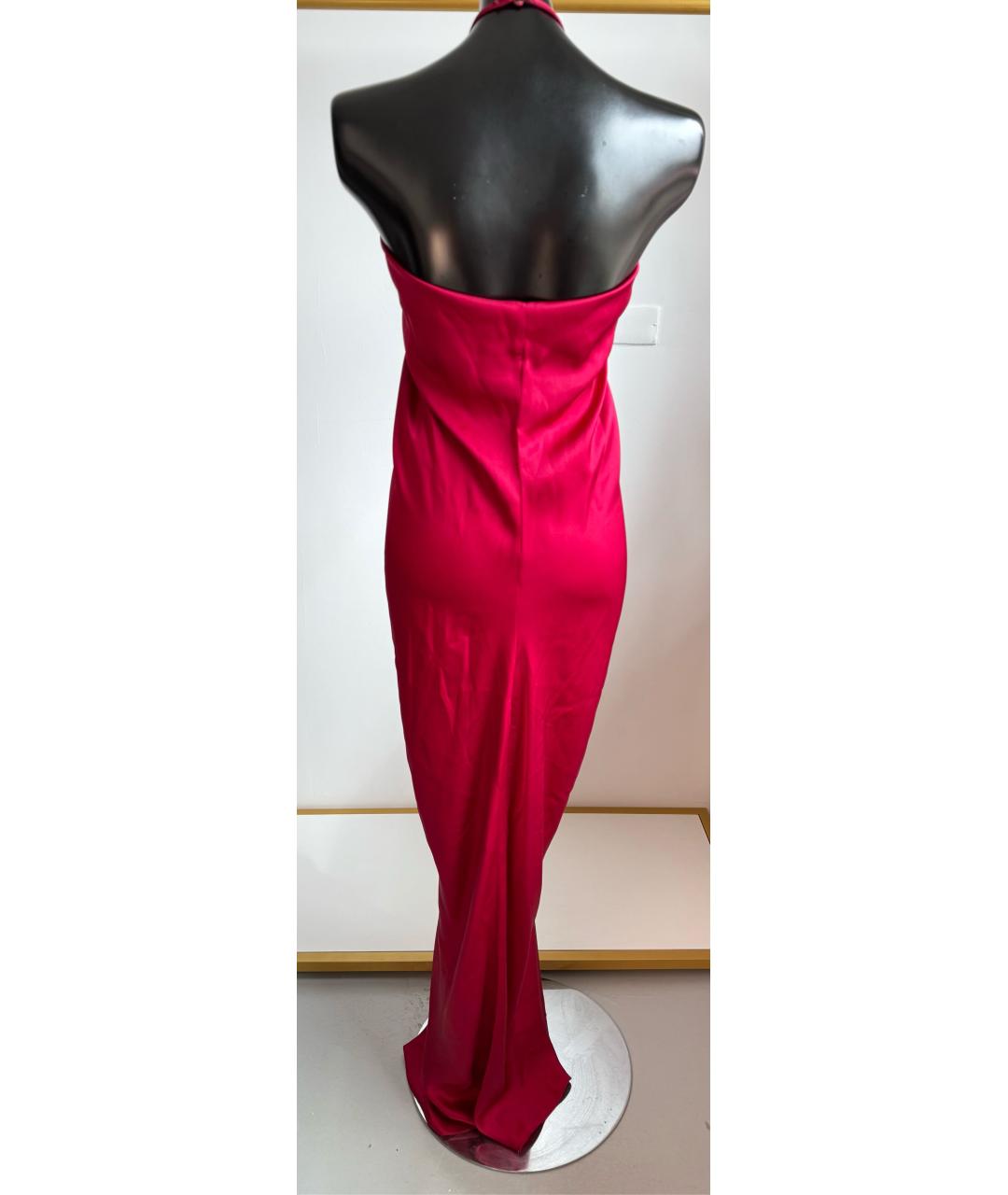 SAINT LAURENT Красное шелковое вечернее платье, фото 2