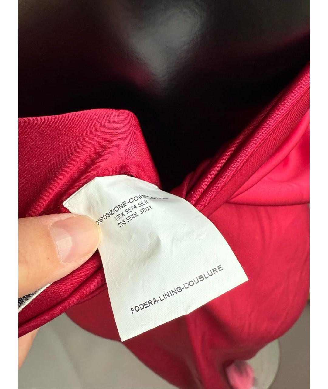 SAINT LAURENT Красное шелковое вечернее платье, фото 6