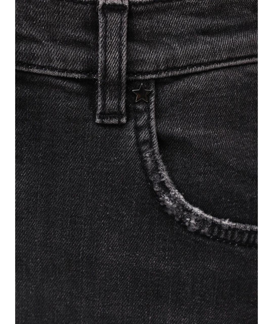 LORENA ANTONIAZZI Антрацитовые хлопко-эластановые прямые джинсы, фото 5