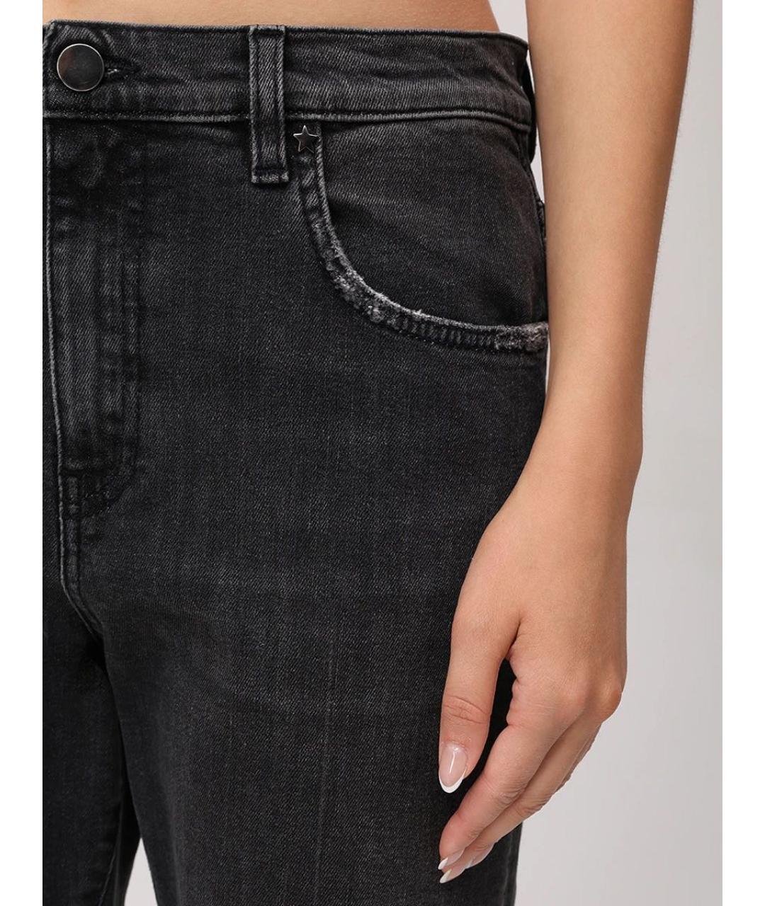 LORENA ANTONIAZZI Антрацитовые хлопко-эластановые прямые джинсы, фото 4