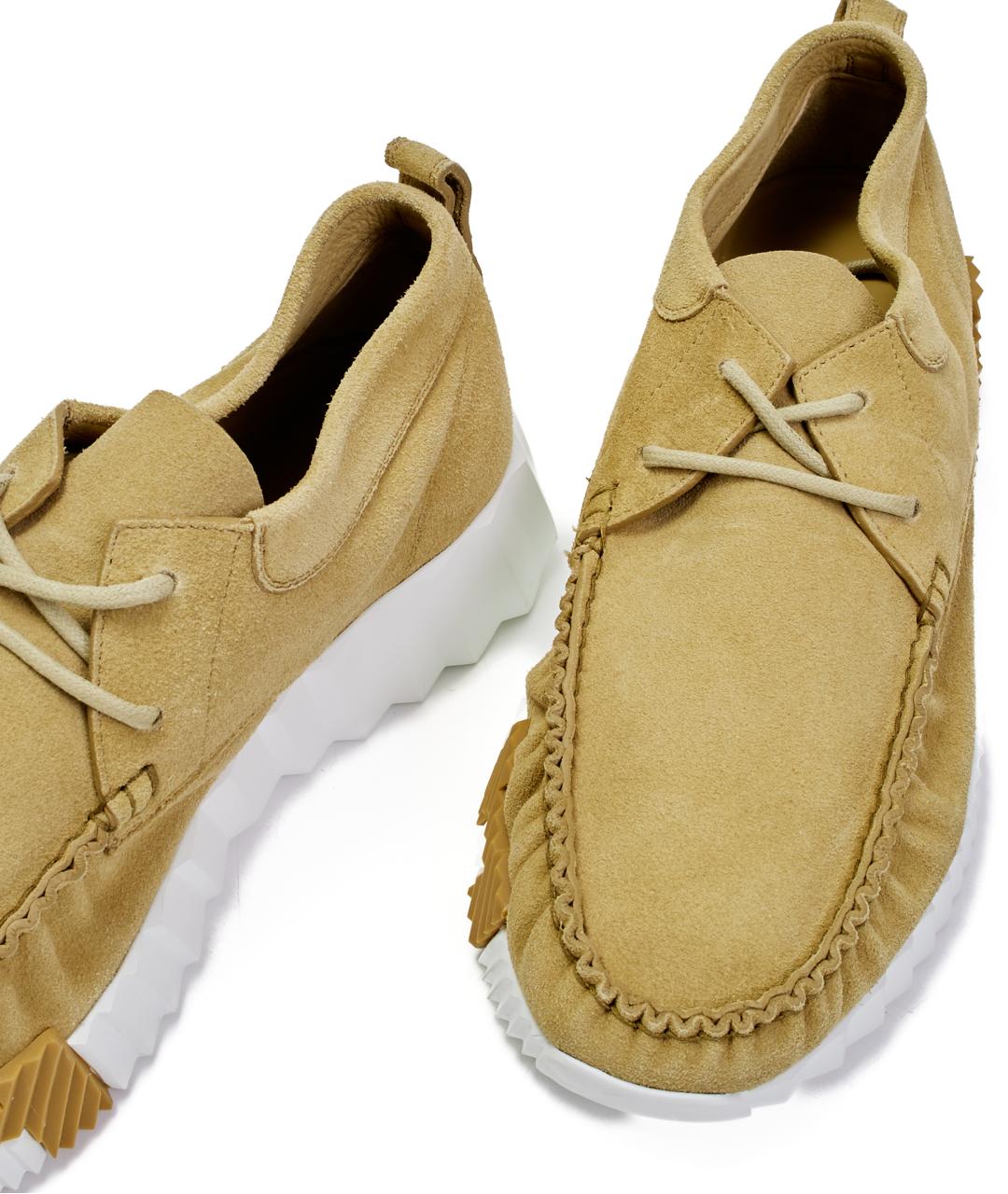 HERMES Бежевые замшевые кроссовки, фото 5