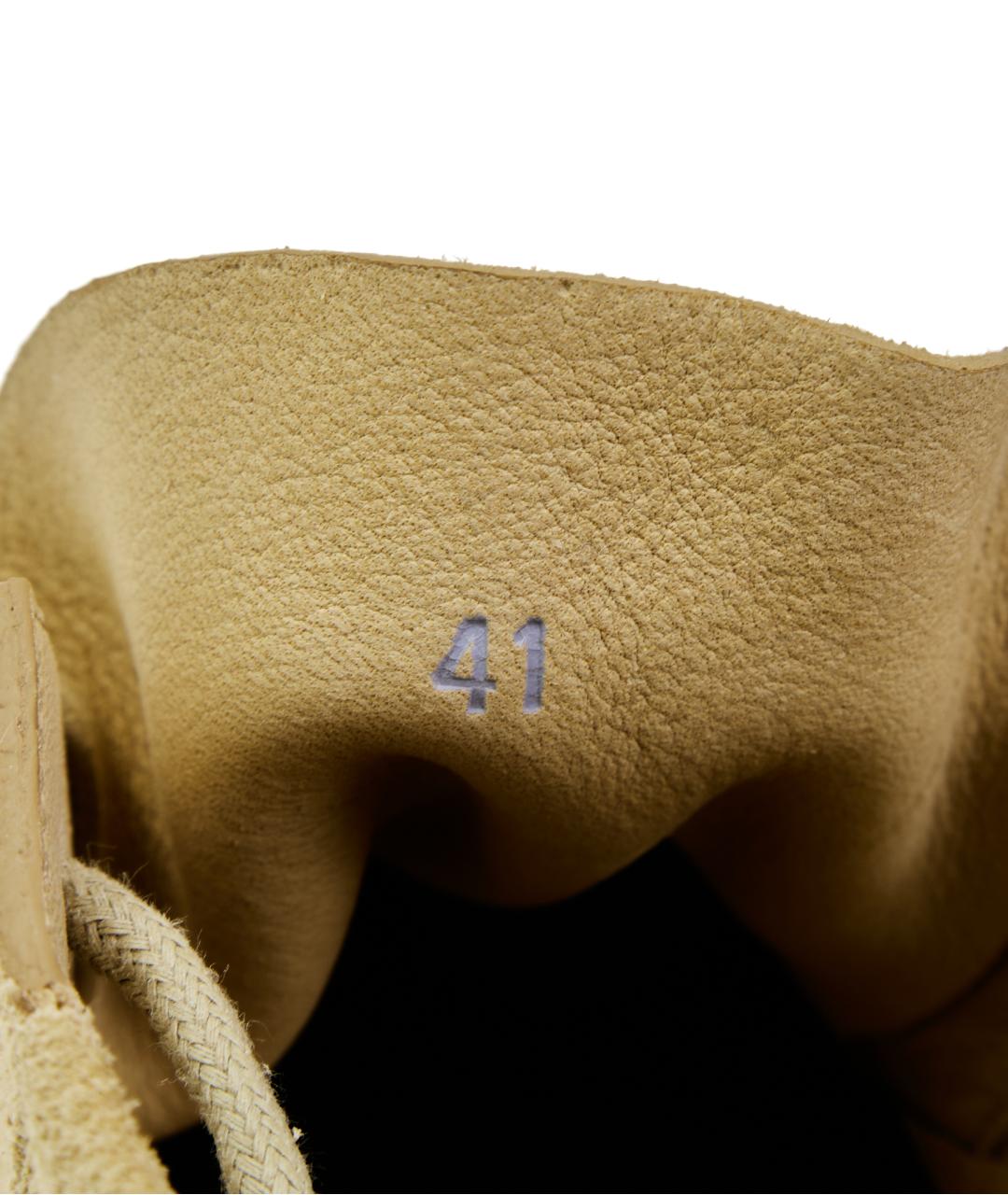 HERMES Бежевые замшевые кроссовки, фото 7