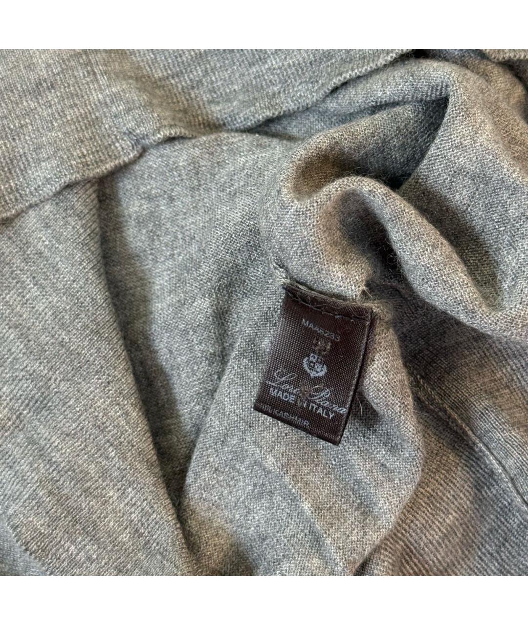 LORO PIANA Серый кашемировый джемпер / свитер, фото 6