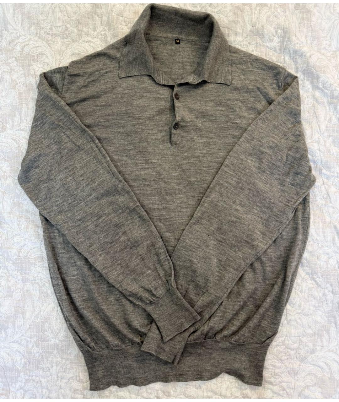 LORO PIANA Серый кашемировый джемпер / свитер, фото 8