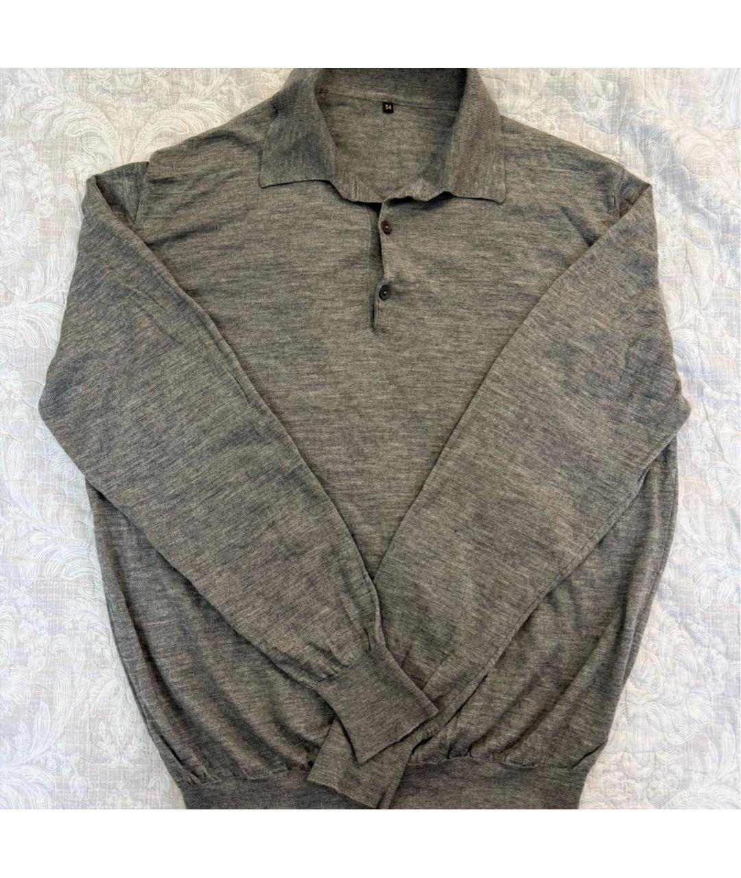 LORO PIANA Серый кашемировый джемпер / свитер, фото 7