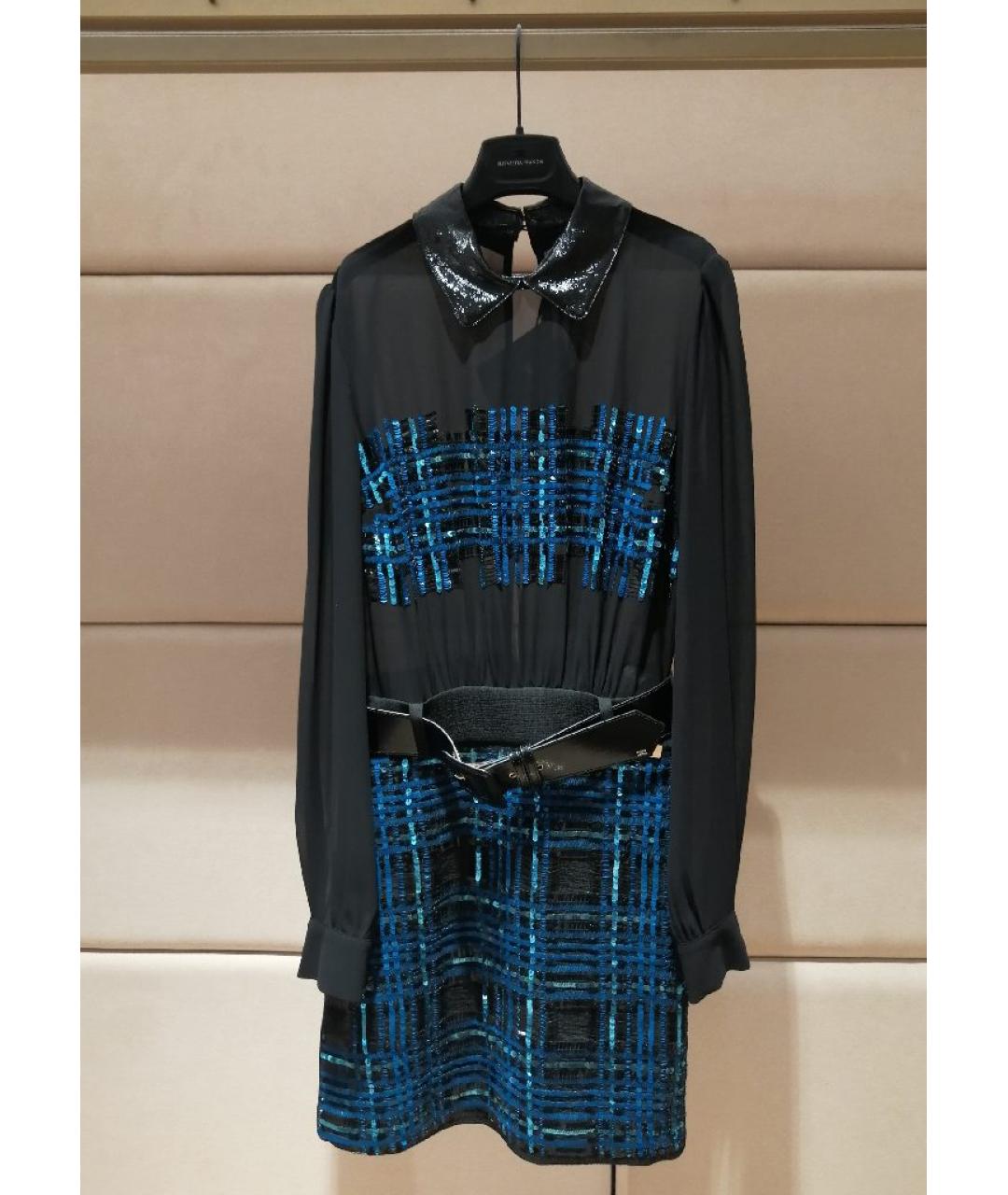 ELISABETTA FRANCHI Черное повседневное платье, фото 3