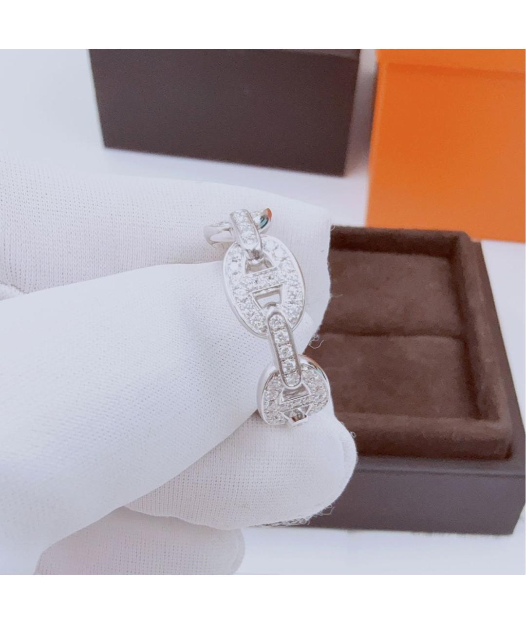 HERMES Белое кольцо из белого золота, фото 4