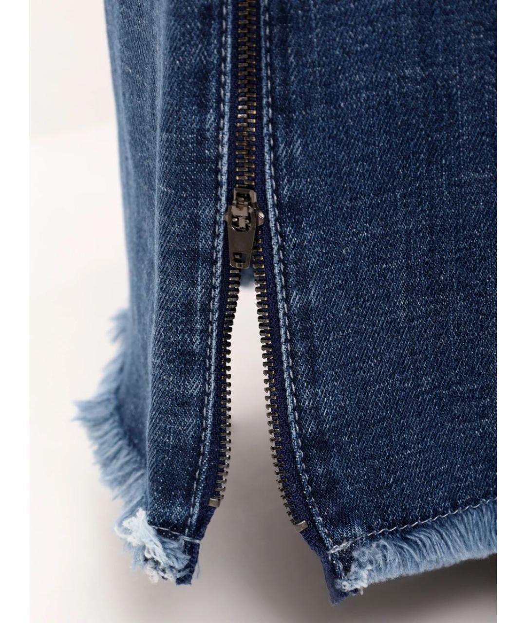 LORENA ANTONIAZZI Синие хлопко-эластановые прямые джинсы, фото 5