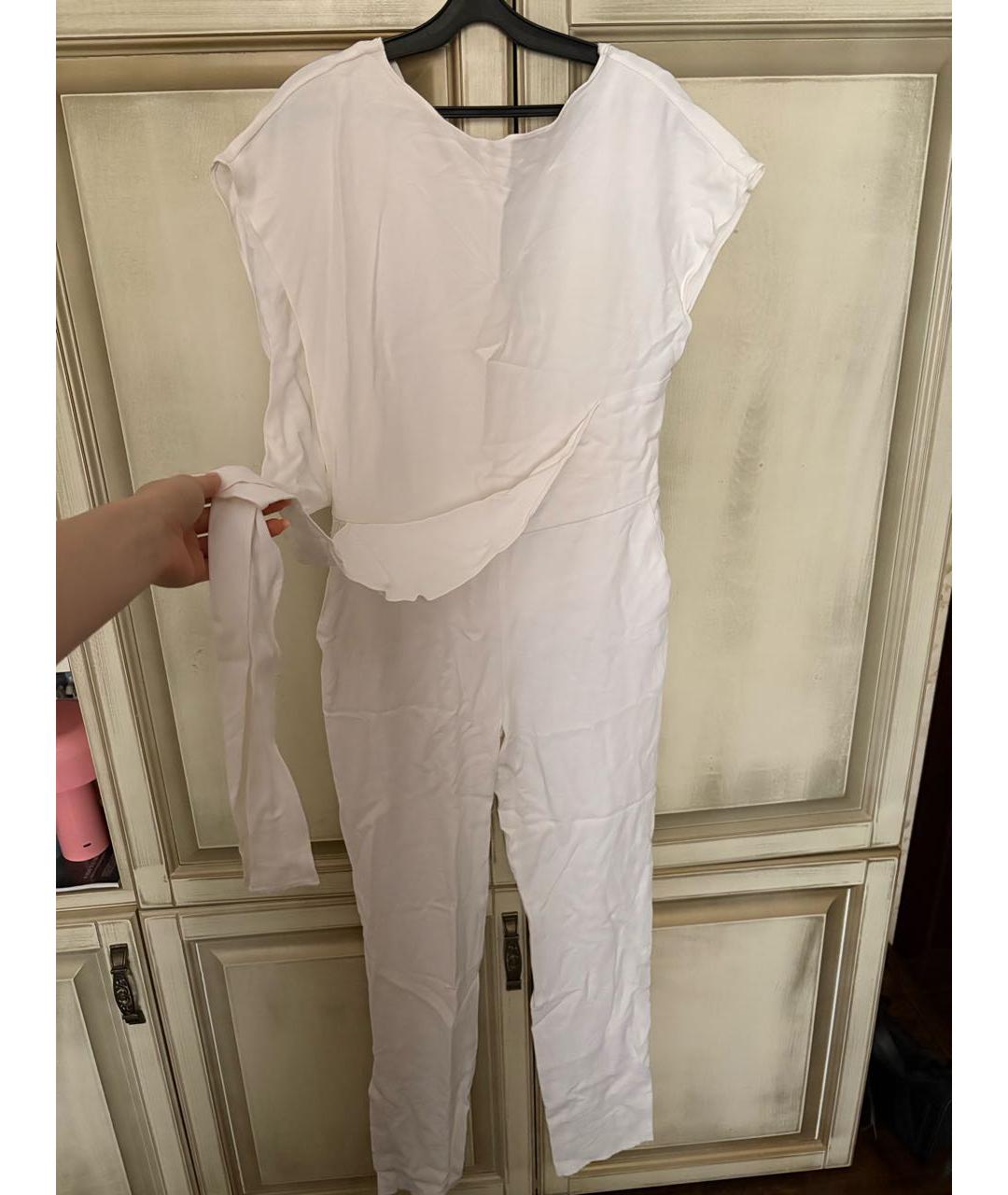 BLUMARINE Белый хлопковый костюм с брюками, фото 3