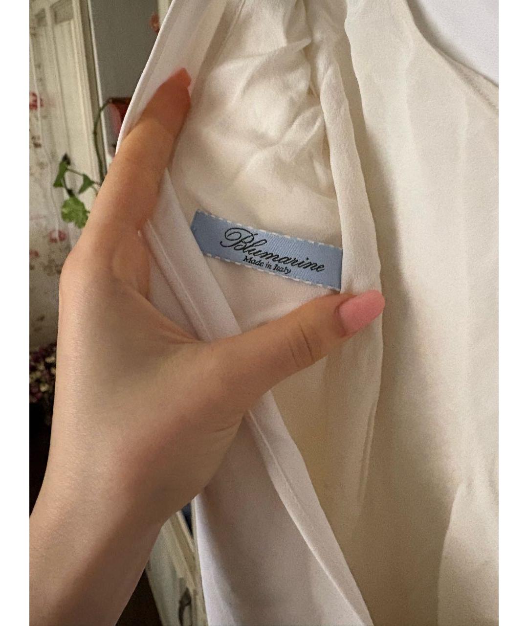 BLUMARINE Белый хлопковый костюм с брюками, фото 5