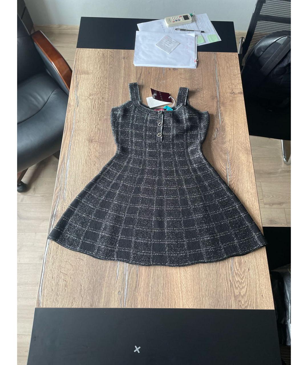 GUCCI Черное хлопко-эластановое платье, фото 5