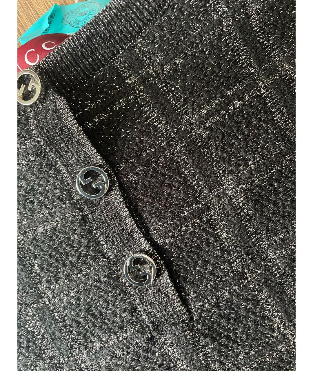 GUCCI Черное хлопко-эластановое платье, фото 4