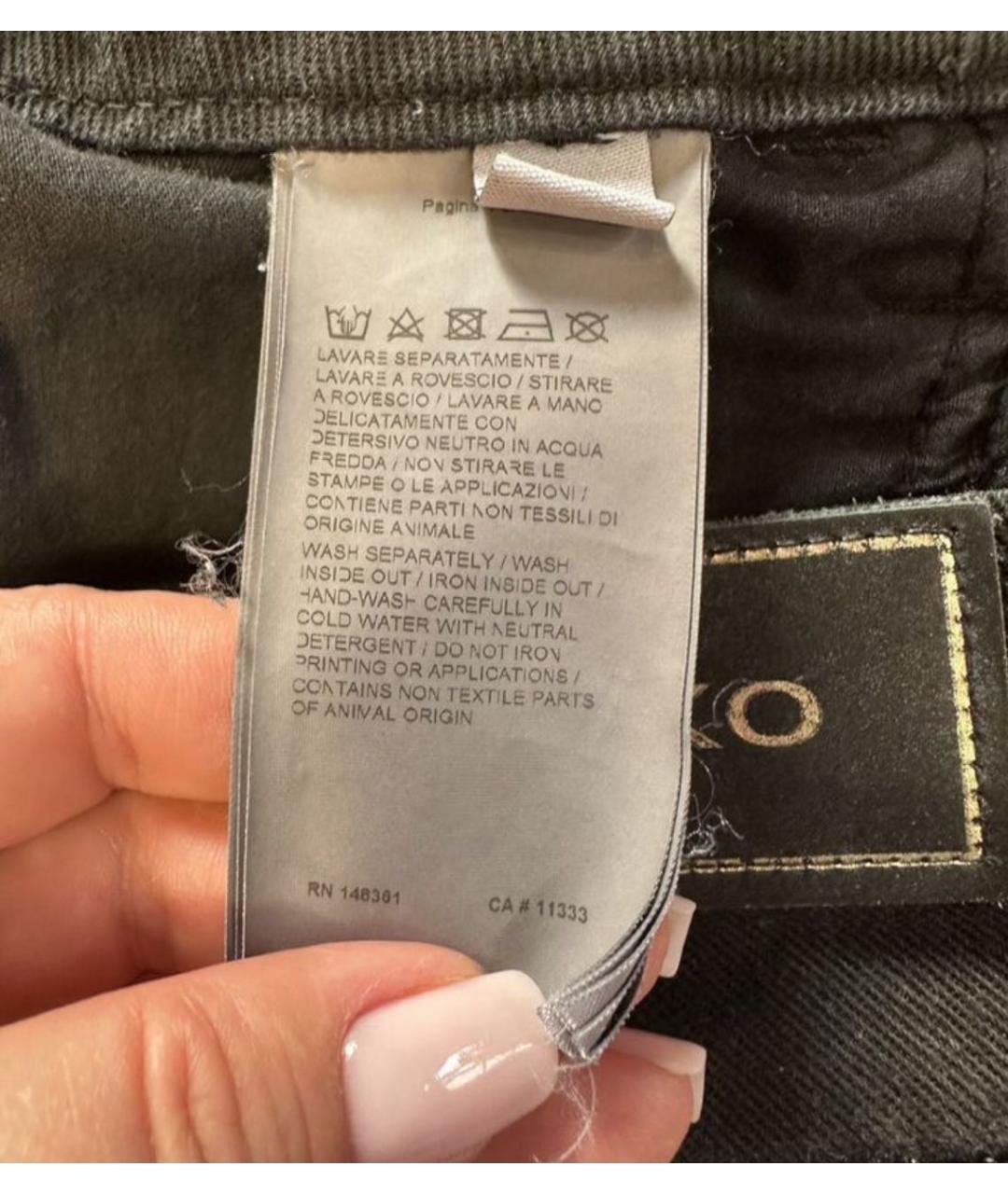 PINKO Черные хлопковые шорты, фото 7